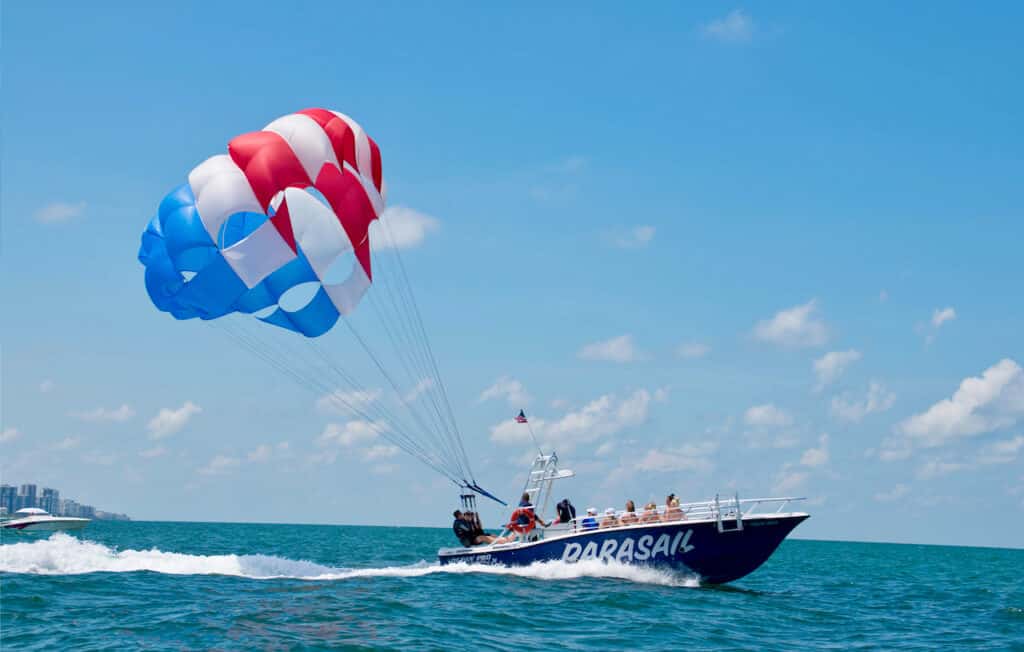 Parasail Englewood watersports boat