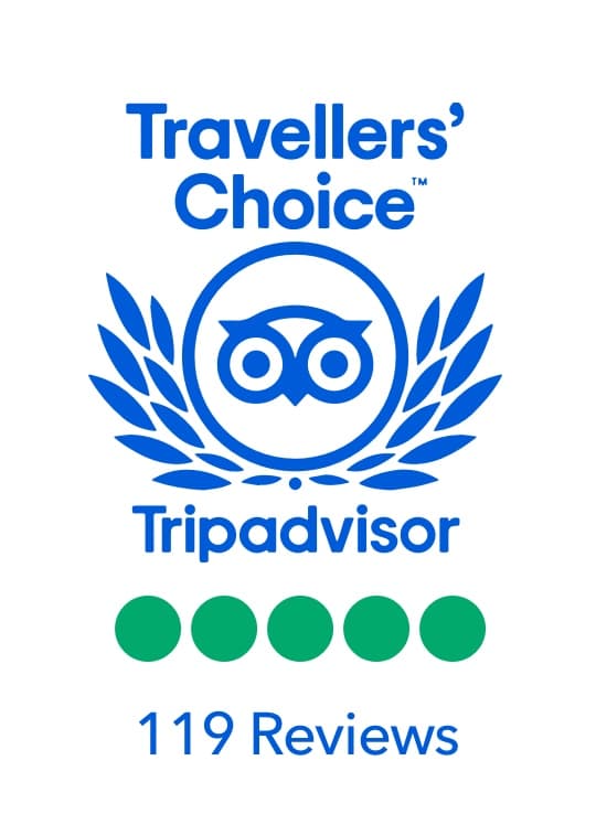 Trip Advisor rated with 119 Reviews